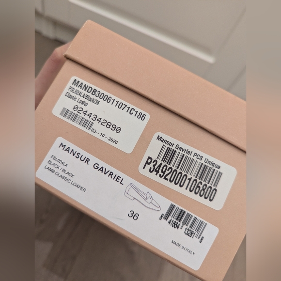 Mansur Gavriel Classic Loafers in Black Size 6 - Picture 7 of 7